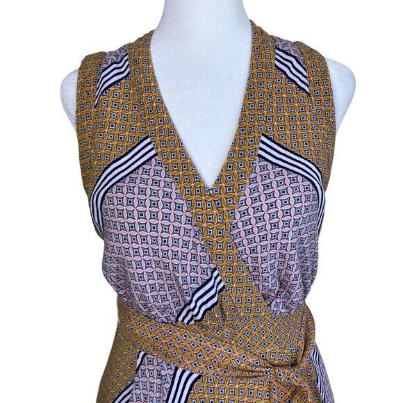 Anthropologie Maeve Carla Faux-wrap Midi Dress Fit & Flare Boho Print Feminine - Picture 4 of 16